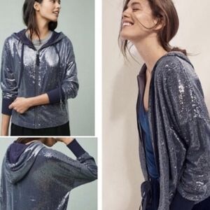 Anthropologie sequined hoodie